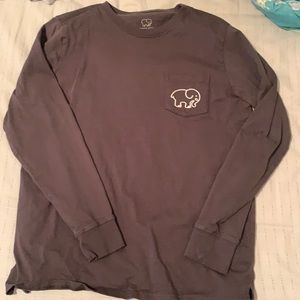 Dark grey ivory ella long sleeve tee.